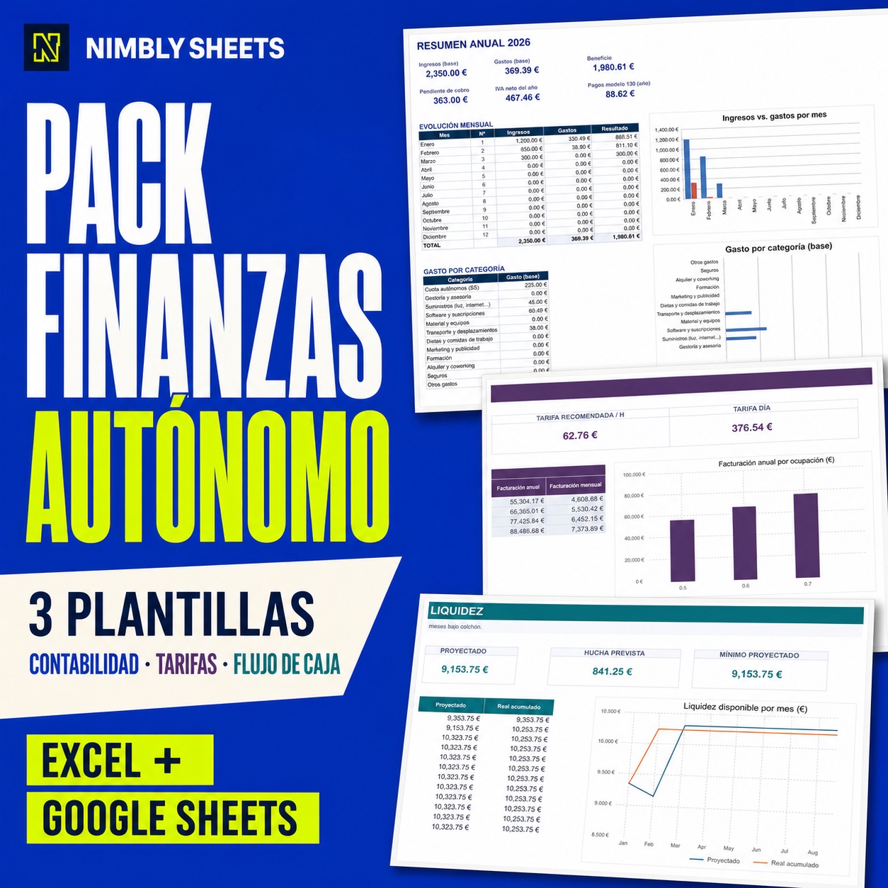 Vista real del Pack Finanzas Autónomo